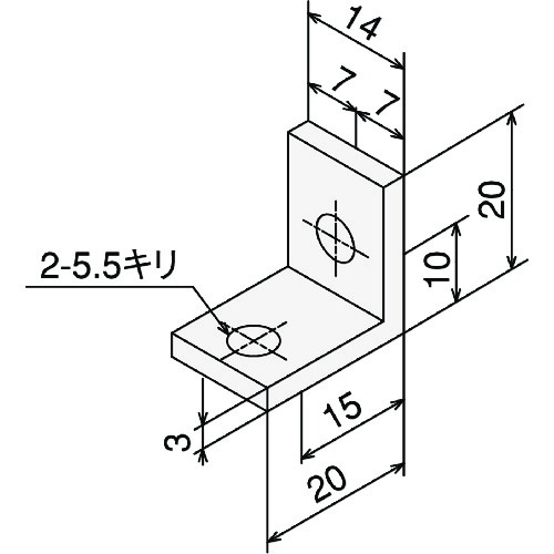 TSF20用アングルブラケット SS【TSFJA01】