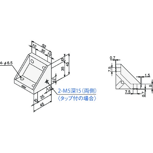 TSF30用Dブラケット3060【TSFJ021】