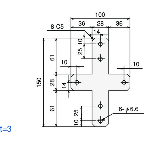 TSF30用SプレートブラケットS-+型【TSFJ105S】