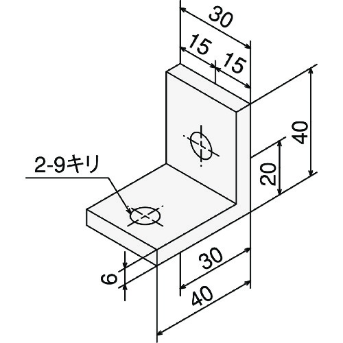 TSF40用アングルブラケット L 40【TSFJA05】