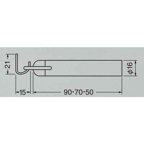 扉用戸当り アオリ止め付 50 ホワイトブロンズ【DSF50-WB】