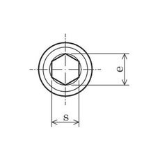 六角穴付止めネジ 棒先 スチール M10x35 8本入【Y102-1035】