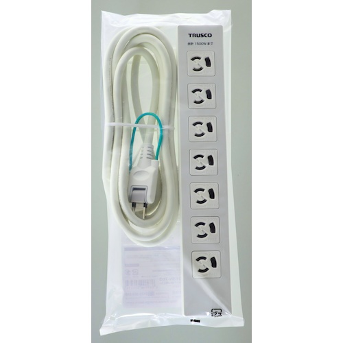 電源タップ 3P抜け止め7個口 3M アース/マグネット付【TOT3N-703】