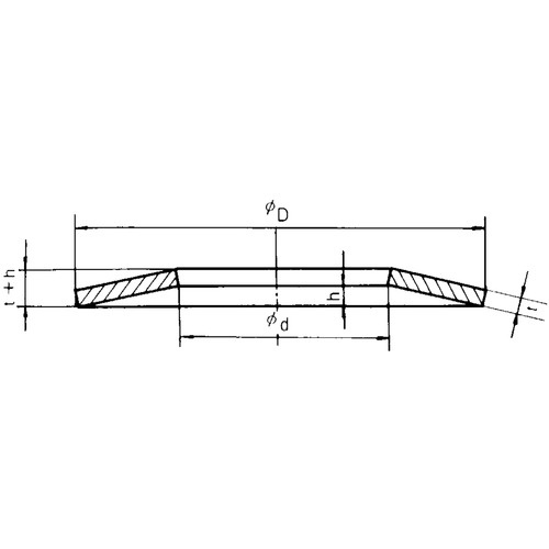皿ばね 重荷重用 外径50 内径25.4(1個入り)【T22015】