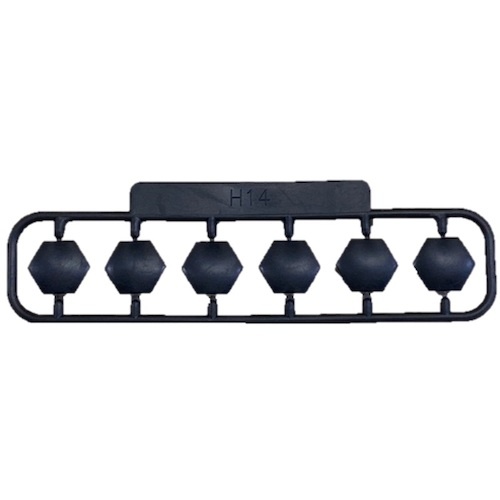 六角穴塞ぎパーツ リセスインナー 対辺10 M12JISB1176六角穴付ボルト用 屋外対応黒 12個入【RES-P-H10-12-BK】