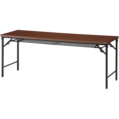 折りたたみ会議テーブル 900X450XH700 棚板なし ウォールナット【TST-0945-WN】