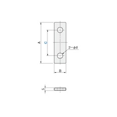 型開き防止プレート 黄【T-OOPPH-C25-20-Y】