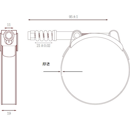 Tボルトコンスタントテンションクランプ 76～84mm【TTC-1984】