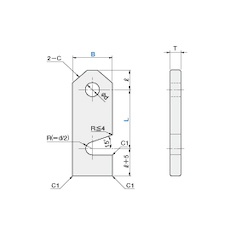 型開き防止プレート 赤【T-DDPPH38-70-R】