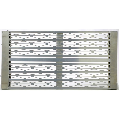 低床式アルミ製ステップ グレーチング仕様 600X600XH90～120【TFSG-0660AL】