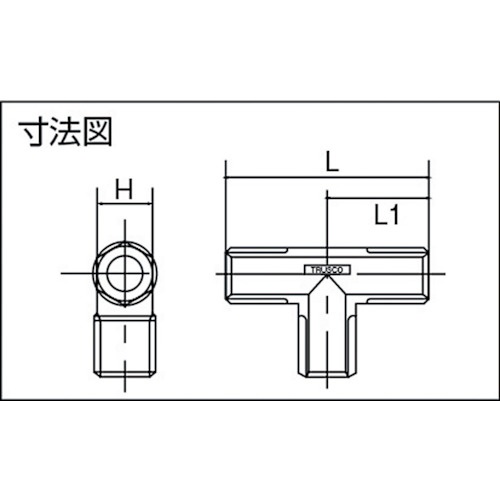 ねじ込み継手 チーズ R1/4XR1/4XR1/4【TN-02T】