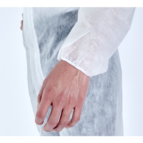 ECO不織布使い捨て保護服 つなぎフード付きタイプ XXLサイズ 目付60g コーティングなし【TRV2ECO60--XXL】