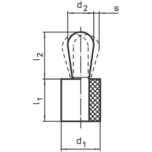 HALDER プレッシャー・ピン プラスティック製のばね 6×7L【22150.0216】