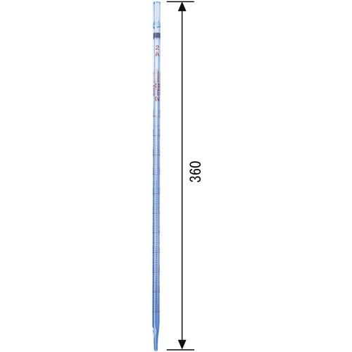 SIBATA メスピペット 中間目盛 スーパーグレード 2mL【020010-2A】