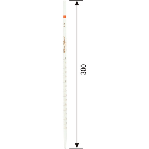 SIBATA メスピペット 中間目盛 スーパーグレード 0.3mL【020010-03A】