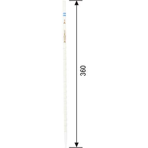 SIBATA メスピペット 中間目盛 スーパーグレード 3mL【020010-3A】