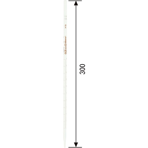 SIBATA メスピペット 中間目盛 スーパーグレード 0.2mL【020010-02A】