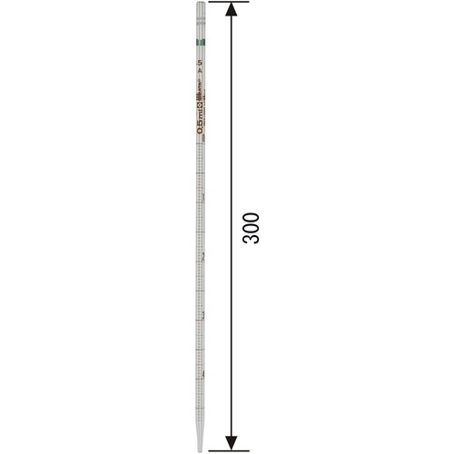 SIBATA メスピペット 先端目盛 スーパーグレード 0.5mL【020020-05A】
