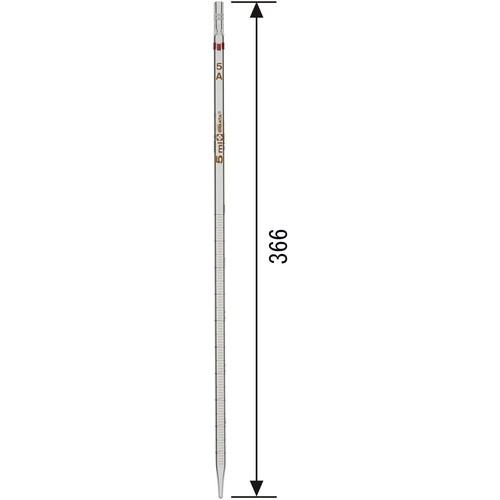 SIBATA メスピペット 先端目盛 スーパーグレード 5mL【020020-5A】