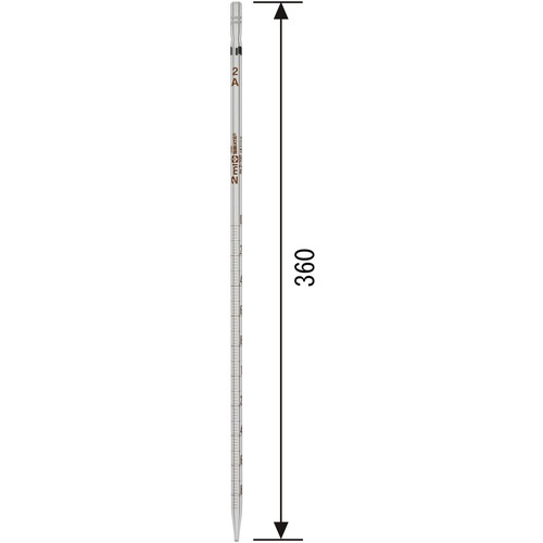 SIBATA メスピペット 先端目盛 スーパーグレード 2mL【020020-2A】