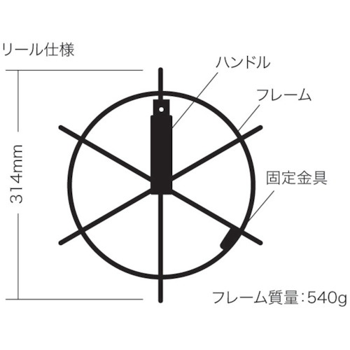 デンサン 呼線リール付セット(ブラックスリムラインスリムヘッド)【BX-4015J-RL】