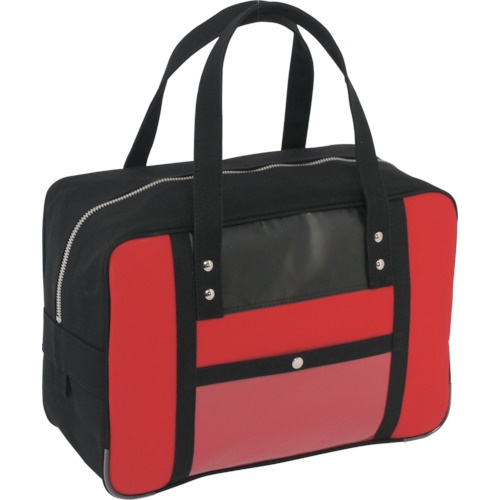 SANEI 帆布メール用ボストン(M)SED-1錠付 赤【BTM-SED-02】