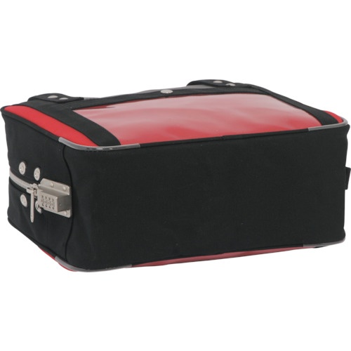 SANEI 帆布メール用ボストン(SS)SED-1錠付 赤【BTSS-SED-02】