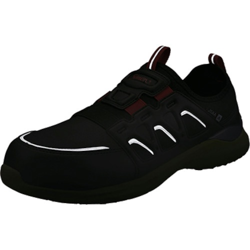 シモン 軽量耐滑プロスニーカー KL517 黒/イエロー 24.5cm【KL517BK/YE-24.5】