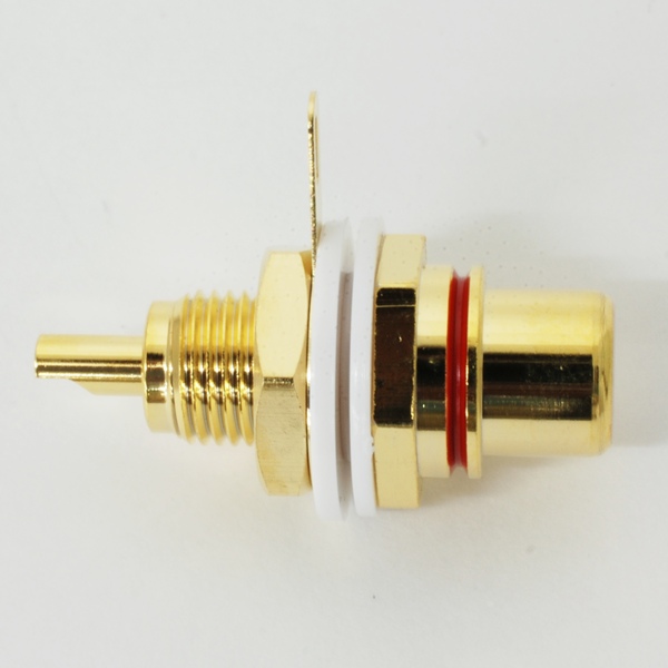 RCAジャック(赤 パネル用 金メッキ 絶縁型)【RJ-2000B-T/R】