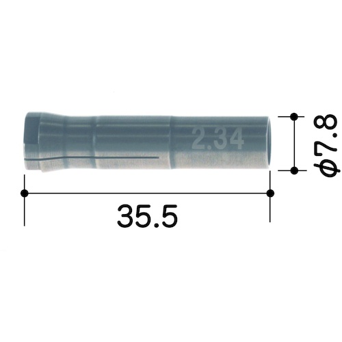 E‐FORCE コレットチャック(Φ2.34mm) ロータリー Φ6タイプ専用【DCB23】