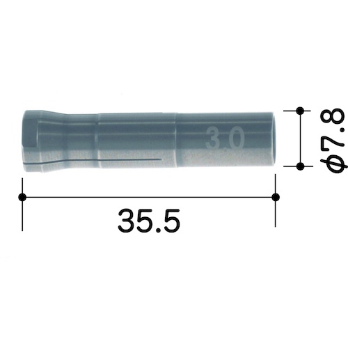 E‐FORCE コレットチャック(Φ3.0mm) ロータリー Φ6タイプ専用【DCB30】