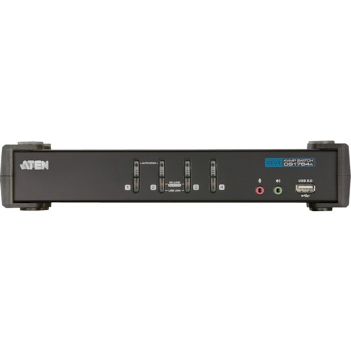 ATEN KVMPスイッチ 4ポート / DVI / USB2.0ハブ搭載【CS1764A】