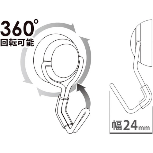 マグエックス マグネットフック ゼロスライド SS 白 箱【MZR-2W-CT】