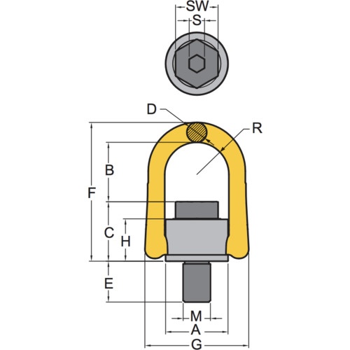 YOKE アンカーポイント M14 2.4t【8-231-015】