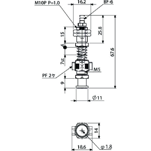 アインツ 吸着金具・回止式・スモール用【VFILB2-SH】