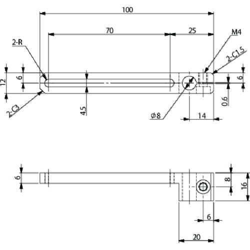 アインツ スライド70BKT・φ8【N01863-209】