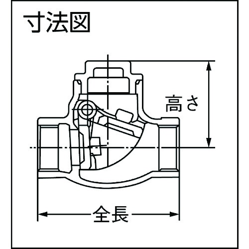 オンダ製作所 SVC2型(スイングチャッキバルブ) Rc1 1/2【SVC2-40】