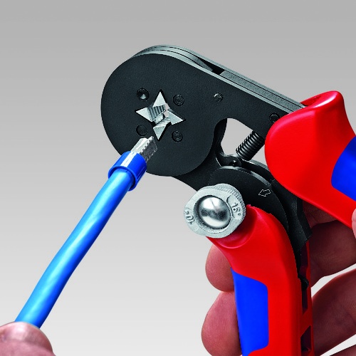 KNIPEX 9753-14 エンドスリーブ用自動調整圧着ペンチ【9753-14】