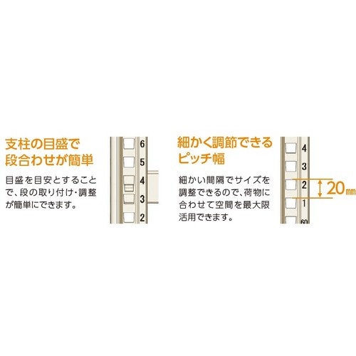 IRIS 軽中量ラック200 中棚受 D450【ML2NU45】