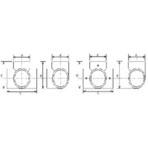 フジテック パイプ継手四方エルボ・32mm(ネジ止め付)【B-28418】