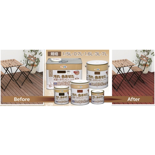 アサヒペン 水性ウッドリフォームペイント 0.7L ダークオーク【462602】