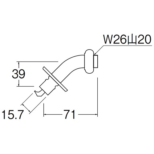 SANEI 洗濯機用L型ニップル【PY121-4TVX-16】