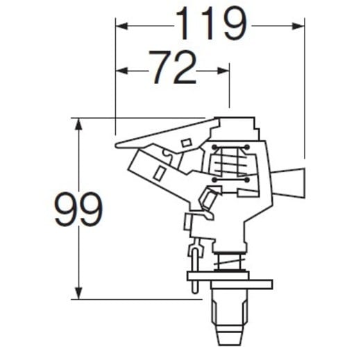 SANEI PCパートサークルスプリンクラー上部のみ【PC517F-13】