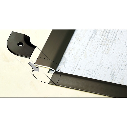 ASSIST 床金物20-111LGBヘの字押えコーナー アルミブロンズ 入隅 43×43mm【20-111LGB52】