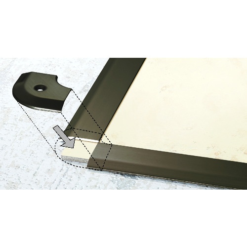 ASSIST 床金物20-111LGBヘの字押えコーナー アルミブロンズ 出隅 43×43mm【20-111LGB51】