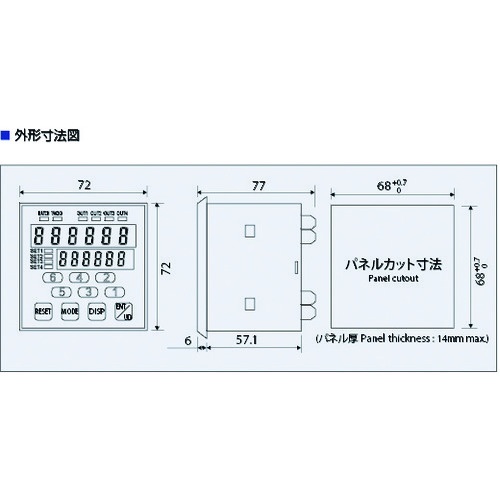 ライン精機 通信機能付 プリセットカウンタ【E21-201】