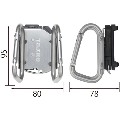 タジマ 着脱式工具ホルダーステン カラビナダブル 小【SFKHS-CSW】