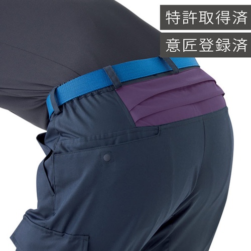 ミドリ安全 男女共用 ハーネス対応 イージーフレックスカーゴパンツ VE587C 下 ネイビー L【VE587C-SITA-L】