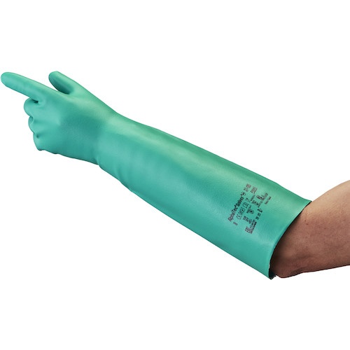 アンセル 耐溶剤作業手袋 アルファテック ソルベックス厚手ロング 37-185 Lサイズ【37-185-9】