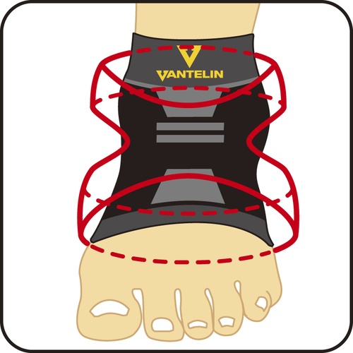 興和 バンテリンサポーター 足首用大きめサイズ(ブラック) 1個入【24731】
